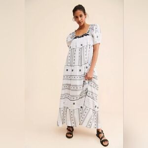 Free People "Jamie" embroidered maxi dress NWOT